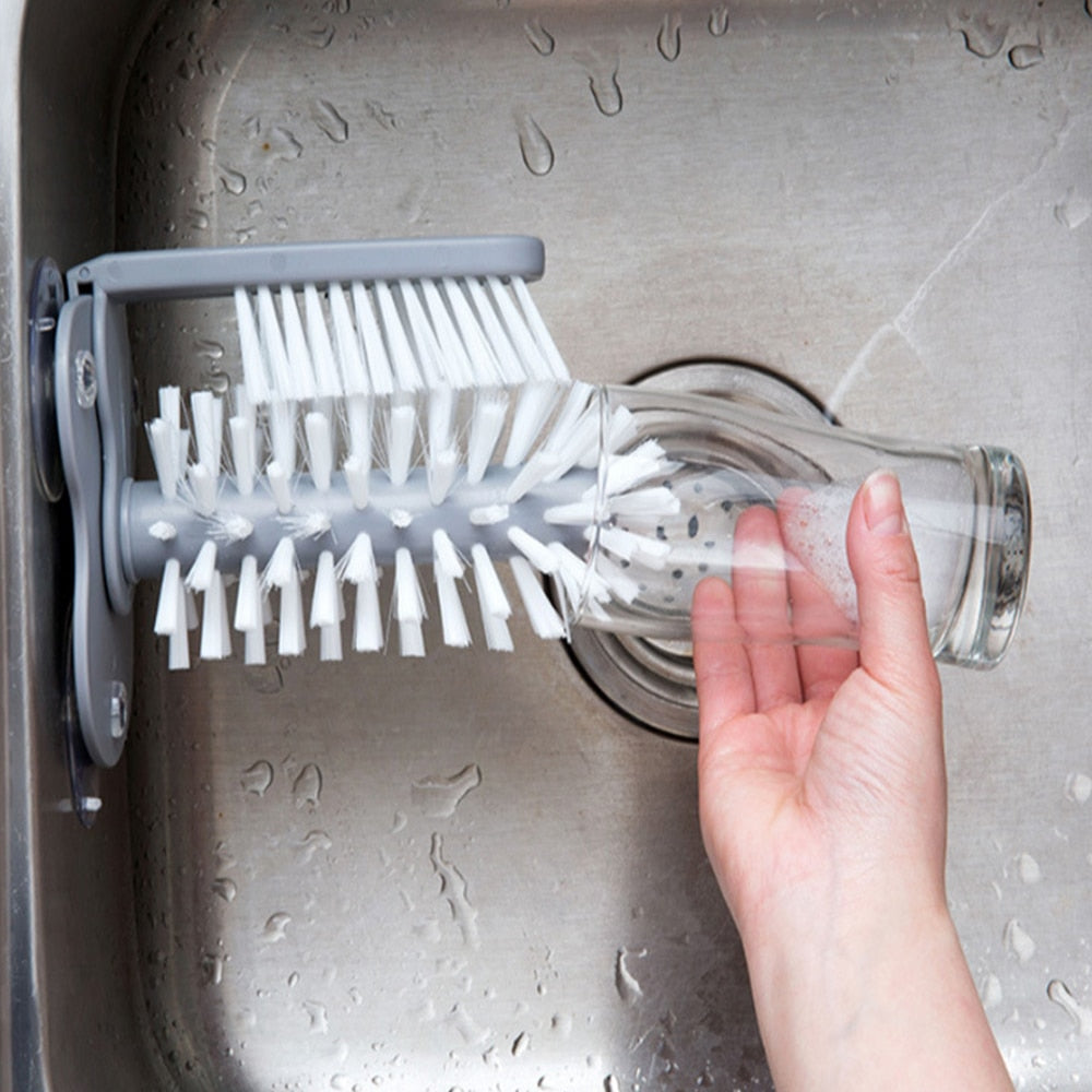 2IN1 - SPÜLBECKEN - GLASREINIGER - BÜRSTE -
