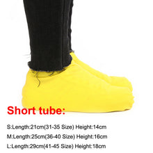 Laden Sie das Bild in den Galerie-Viewer, Schuhüberzug 1 Paar Wiederverwendbare Latex Wasserdichte Regenschuhe Überzüge Rutschfeste Gummi-Regenstiefel Überschuhe S/M/L Schuhe Zubehör