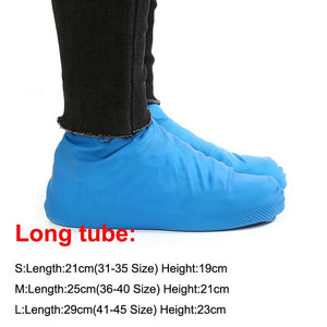 Schuhüberzug 1 Paar Wiederverwendbare Latex Wasserdichte Regenschuhe Überzüge Rutschfeste Gummi-Regenstiefel Überschuhe S/M/L Schuhe Zubehör